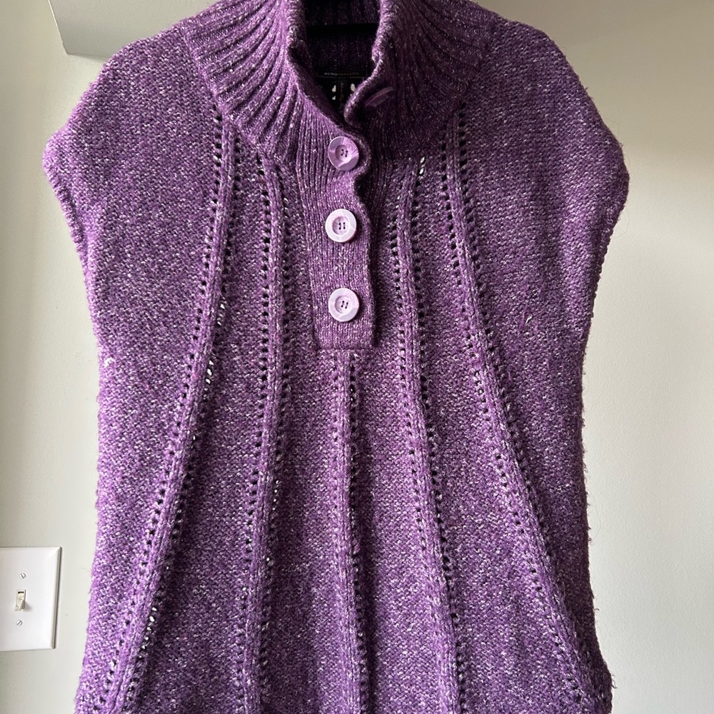 BCBGMaxAzria Purple Cowl Neck Sweater